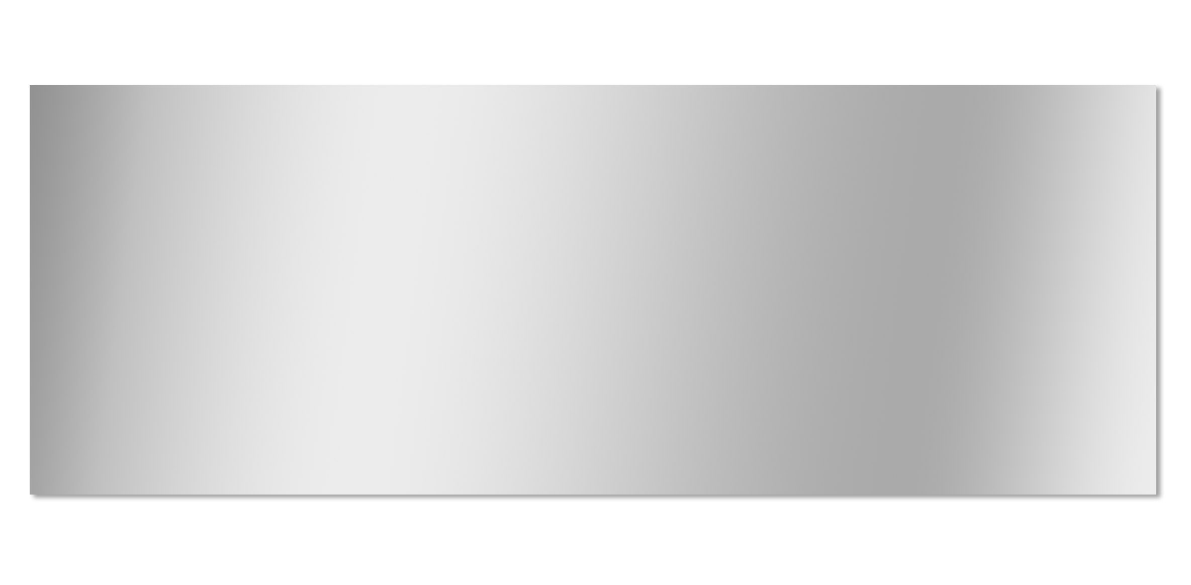 Miroir bord polis 110x40cm